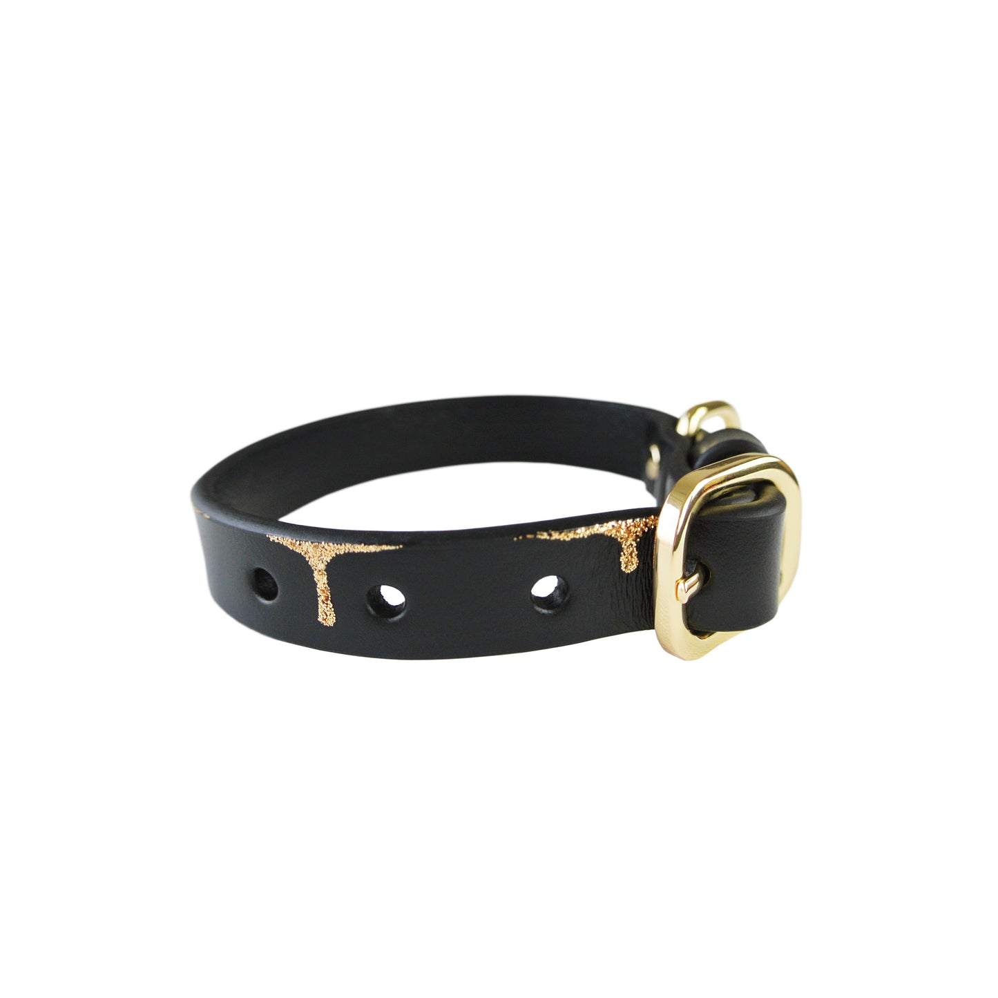 Dripping in Gold Dog Collar - with or without Spikes
