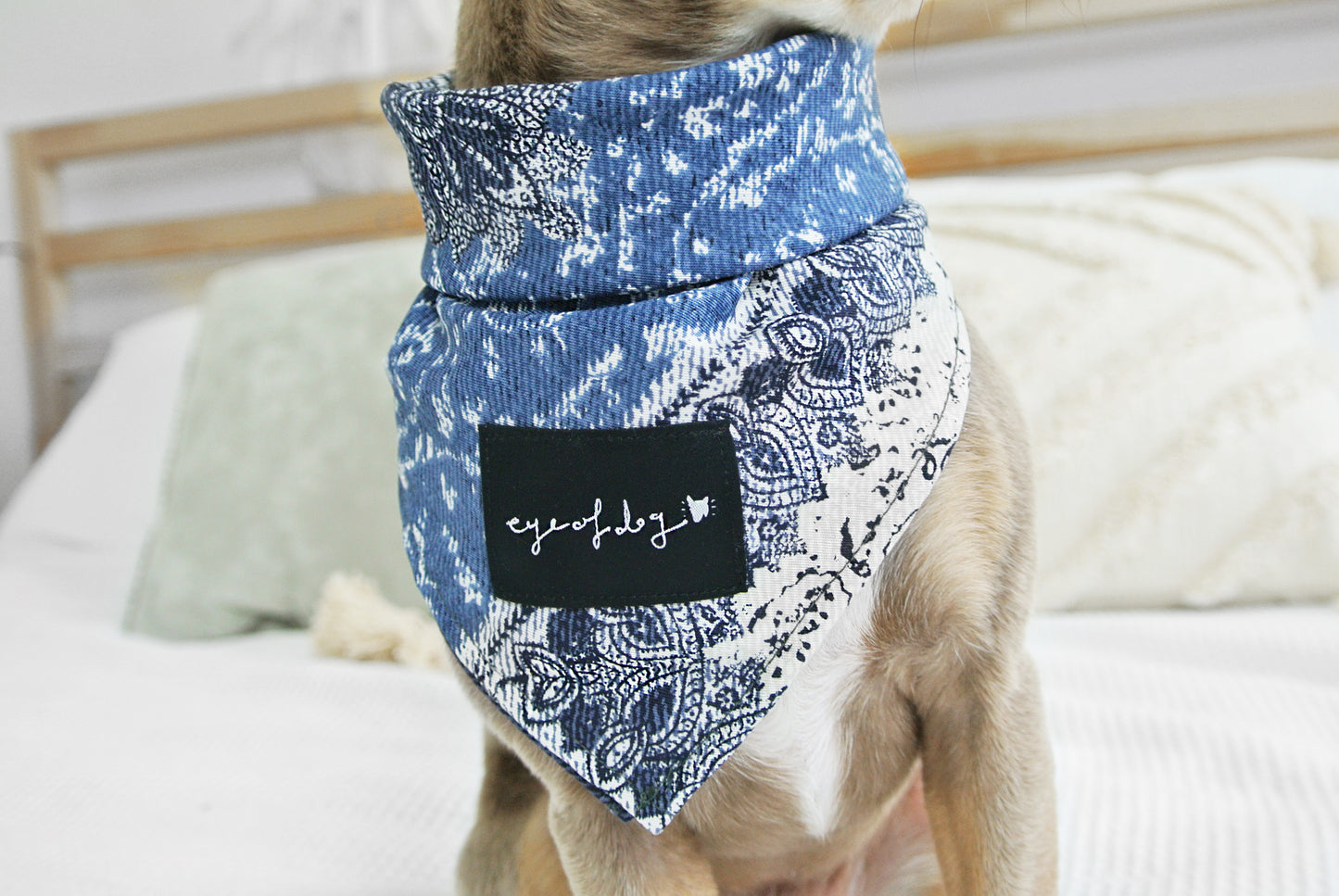 Patchwork Denim Dog Bandana