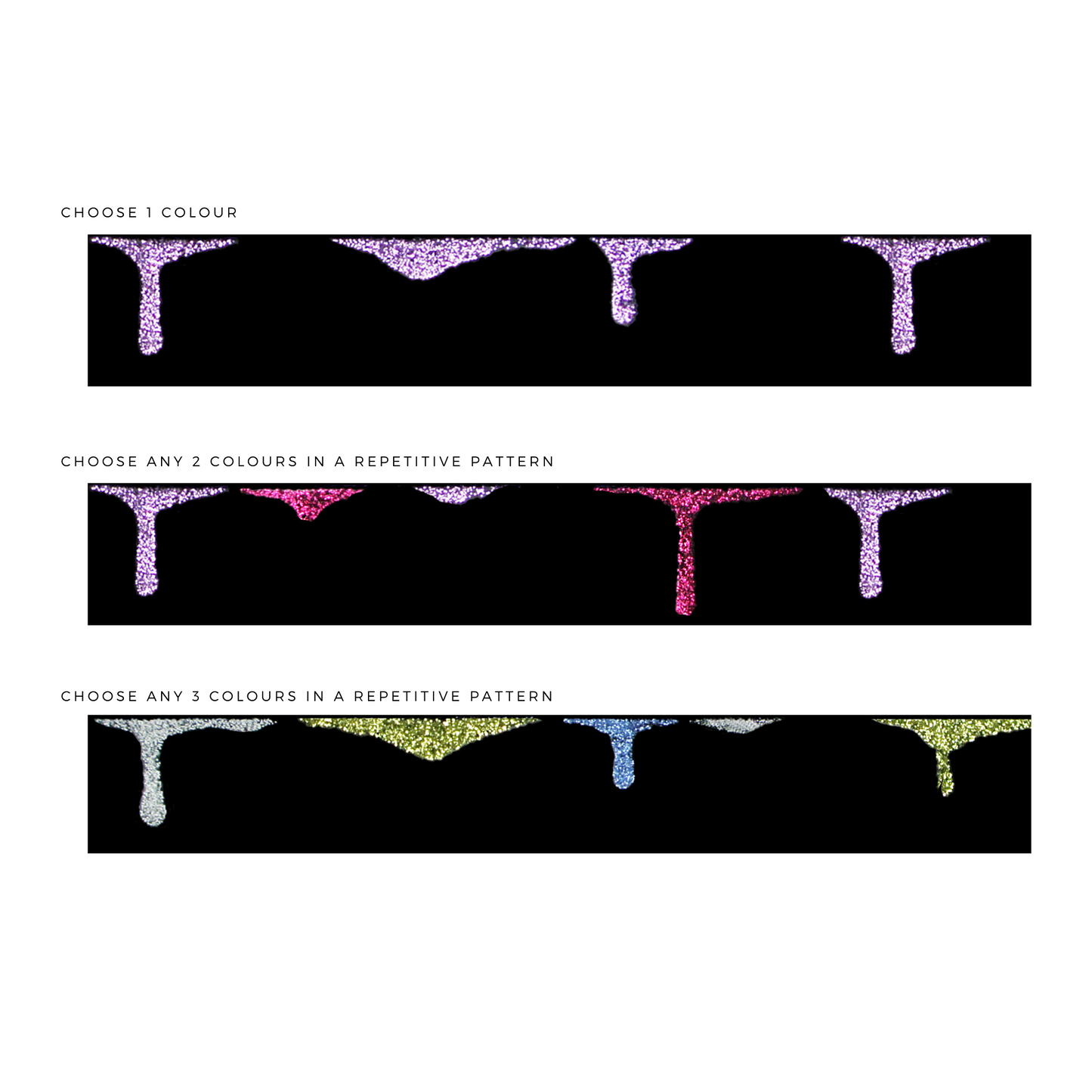 CUSTOM Dripping Glitter Collar- with or without Spikes