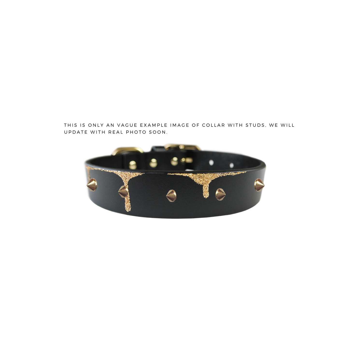 CUSTOM Dripping Glitter Collar- with or without Spikes