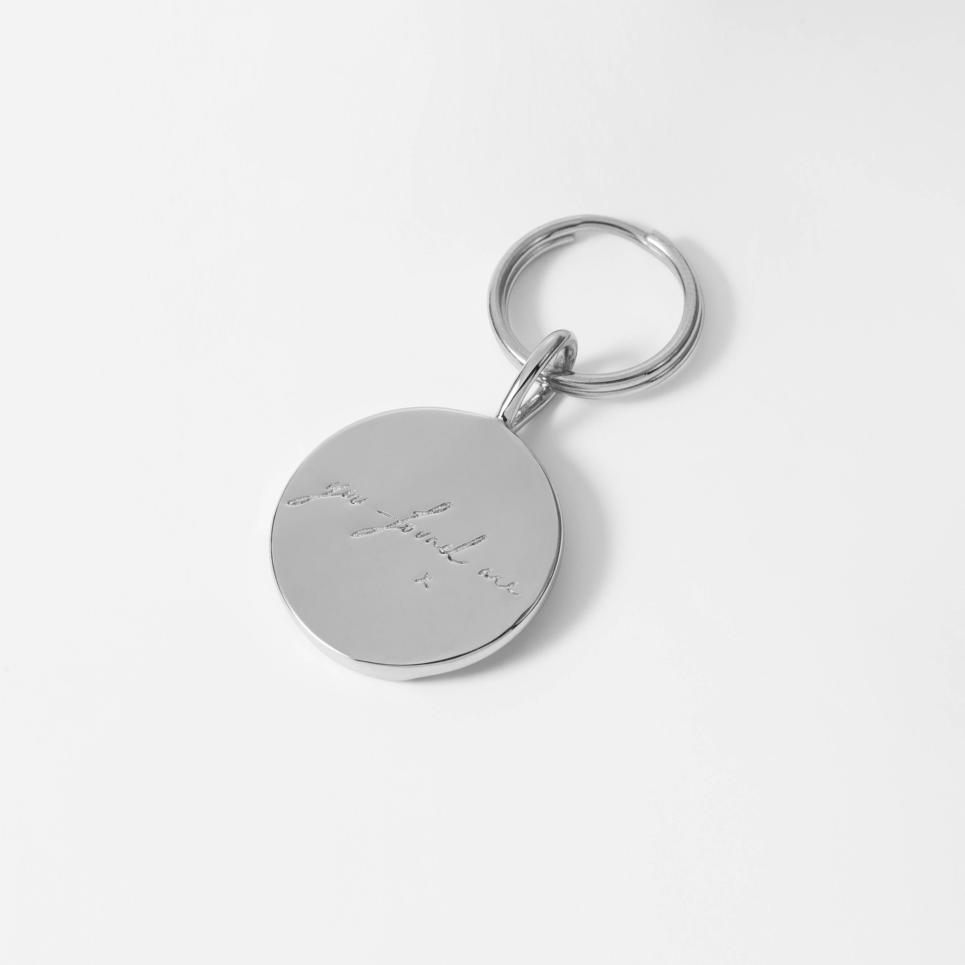 you found me. x 18k yellow Gold plated, or Stainless steel pendant on a split ring