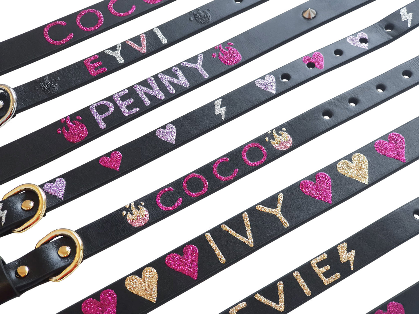 CUSTOM EMOJI Glitter Collar- Emoji only