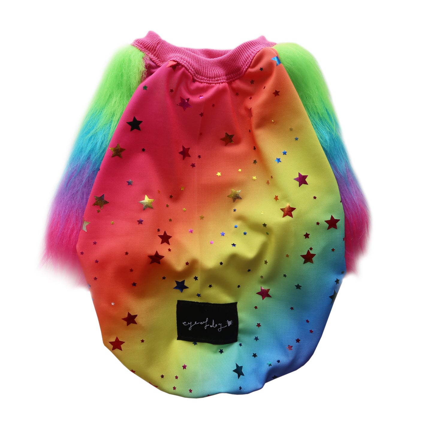 Star Birthday faux fur dog top.
