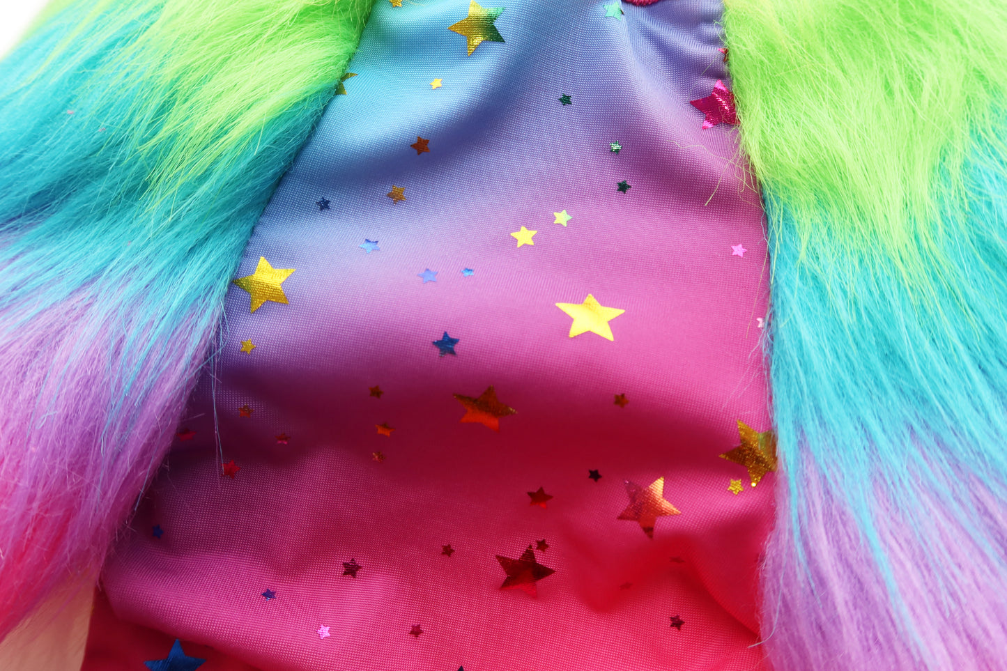 Star Birthday faux fur dog top.