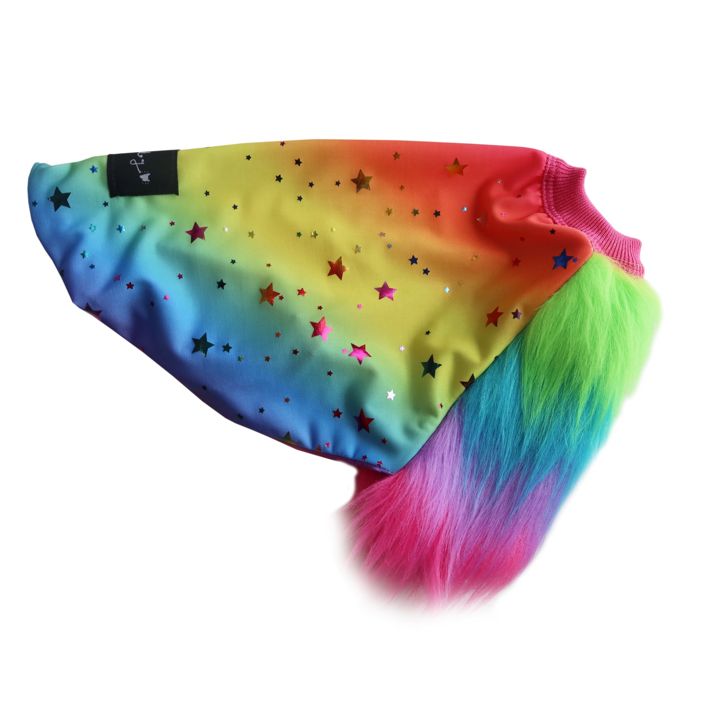 Star Birthday faux fur dog top.