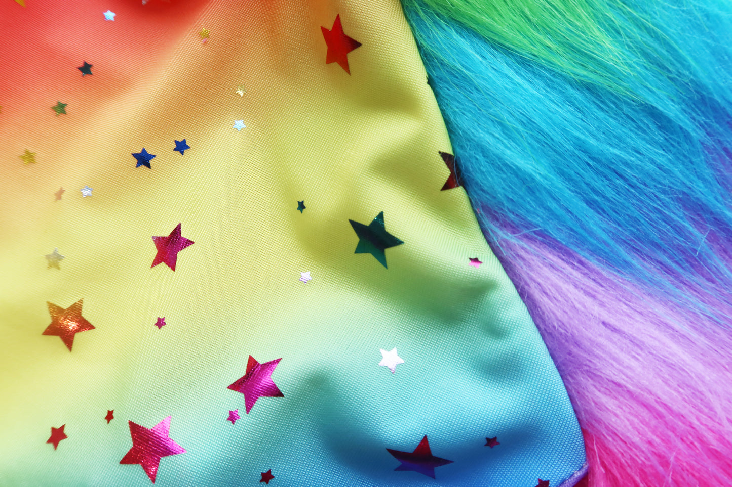 Star Birthday faux fur dog top.