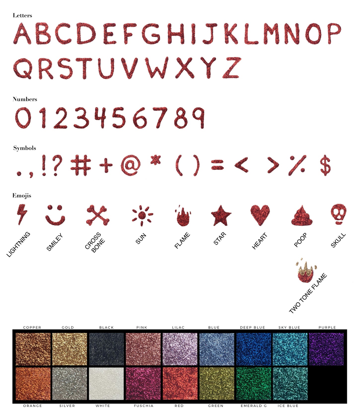 CUSTOM EMOJI Glitter Collar- Emoji only