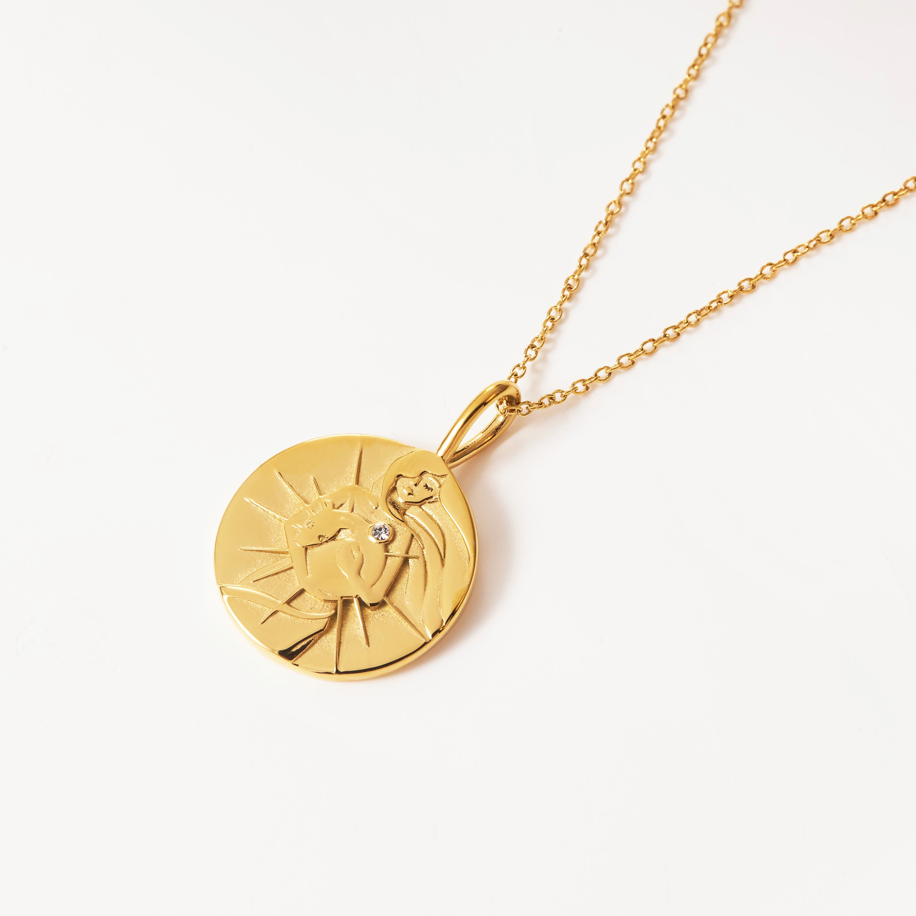 you found me. x matching pendant set for you & your dog. 18k Yellow Gold plated & Stainless steel.