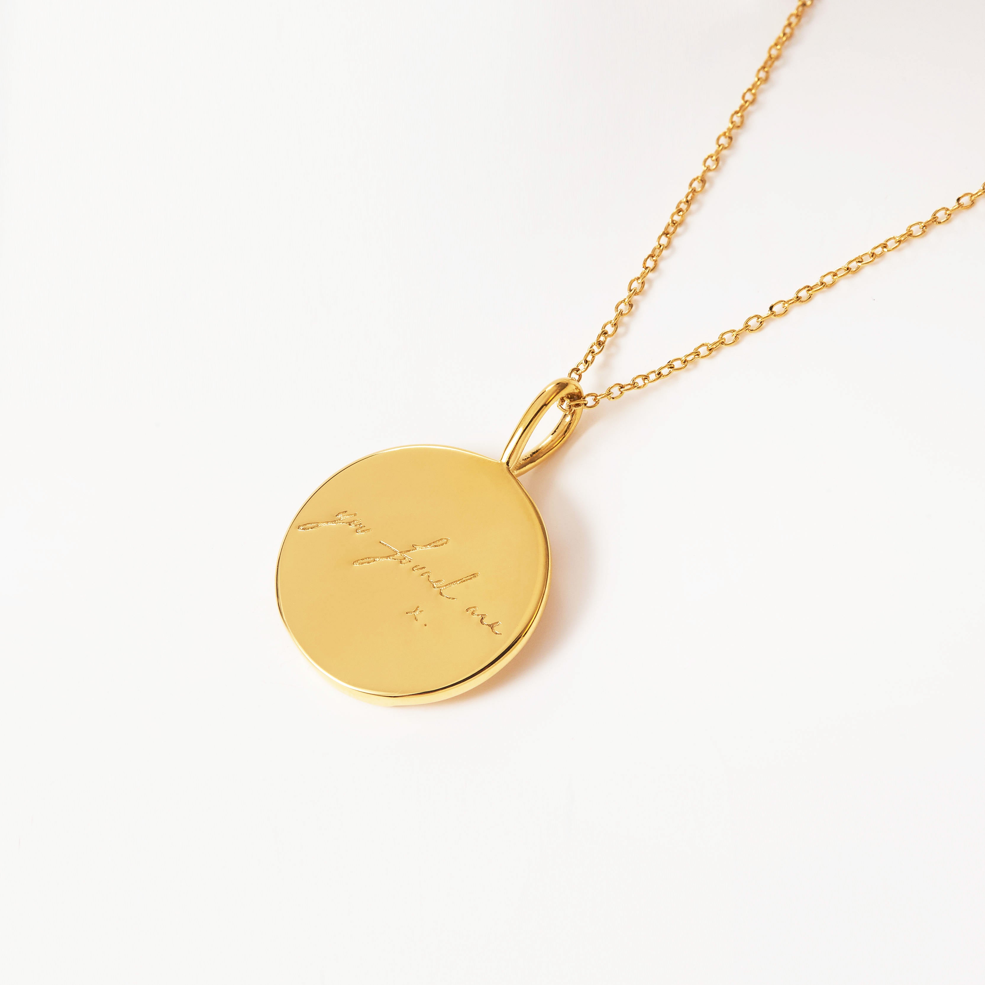 you found me. x matching pendant set for you & your dog. 18k Yellow Gold plated & Stainless steel.