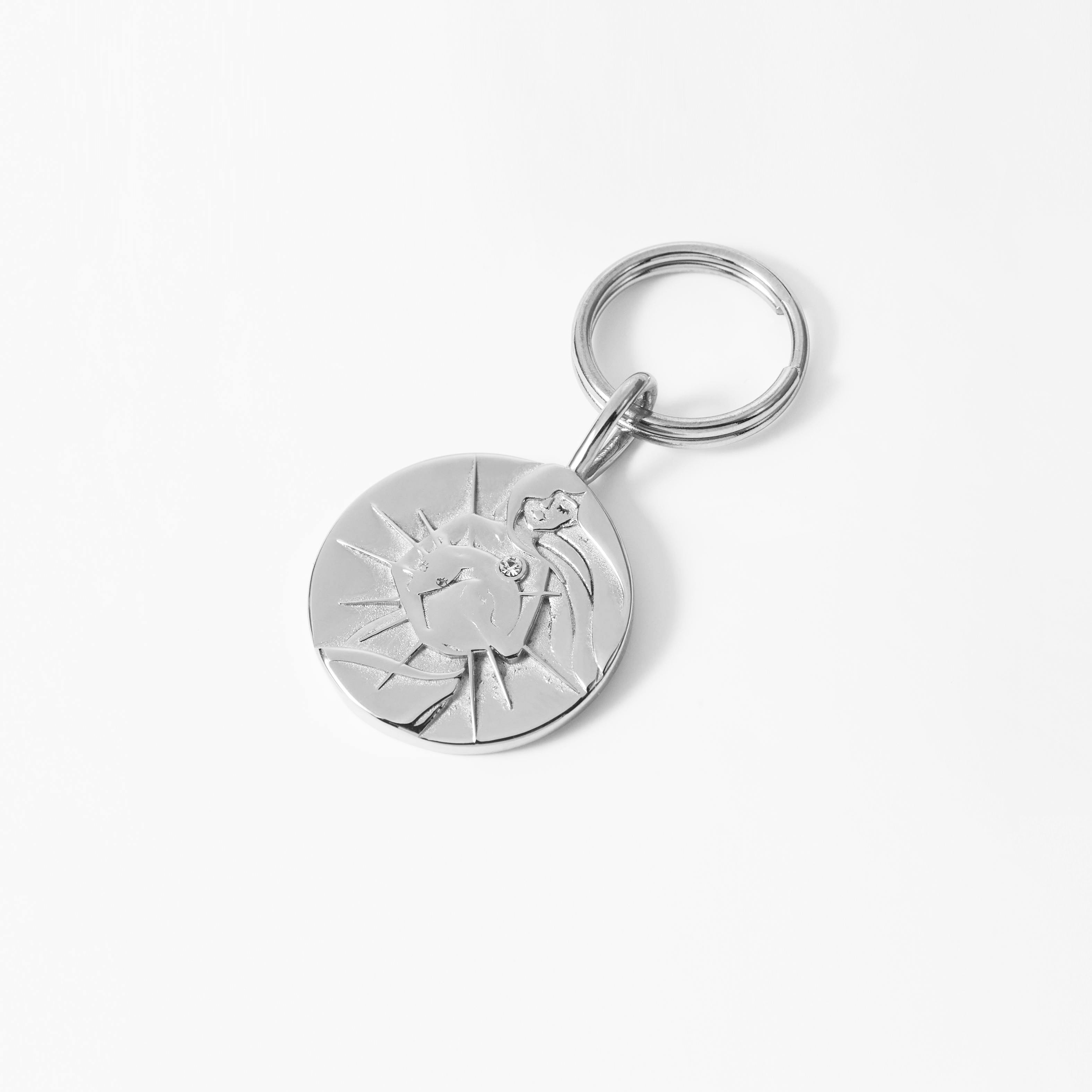 you found me. x 18k yellow Gold plated, or Stainless steel pendant on a split ring